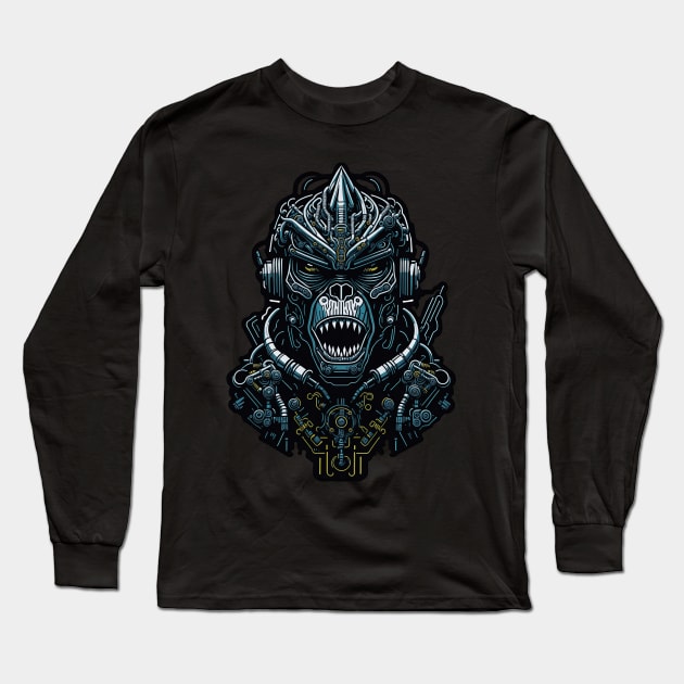 Techno Apes S02 D11 Long Sleeve T-Shirt by Houerd